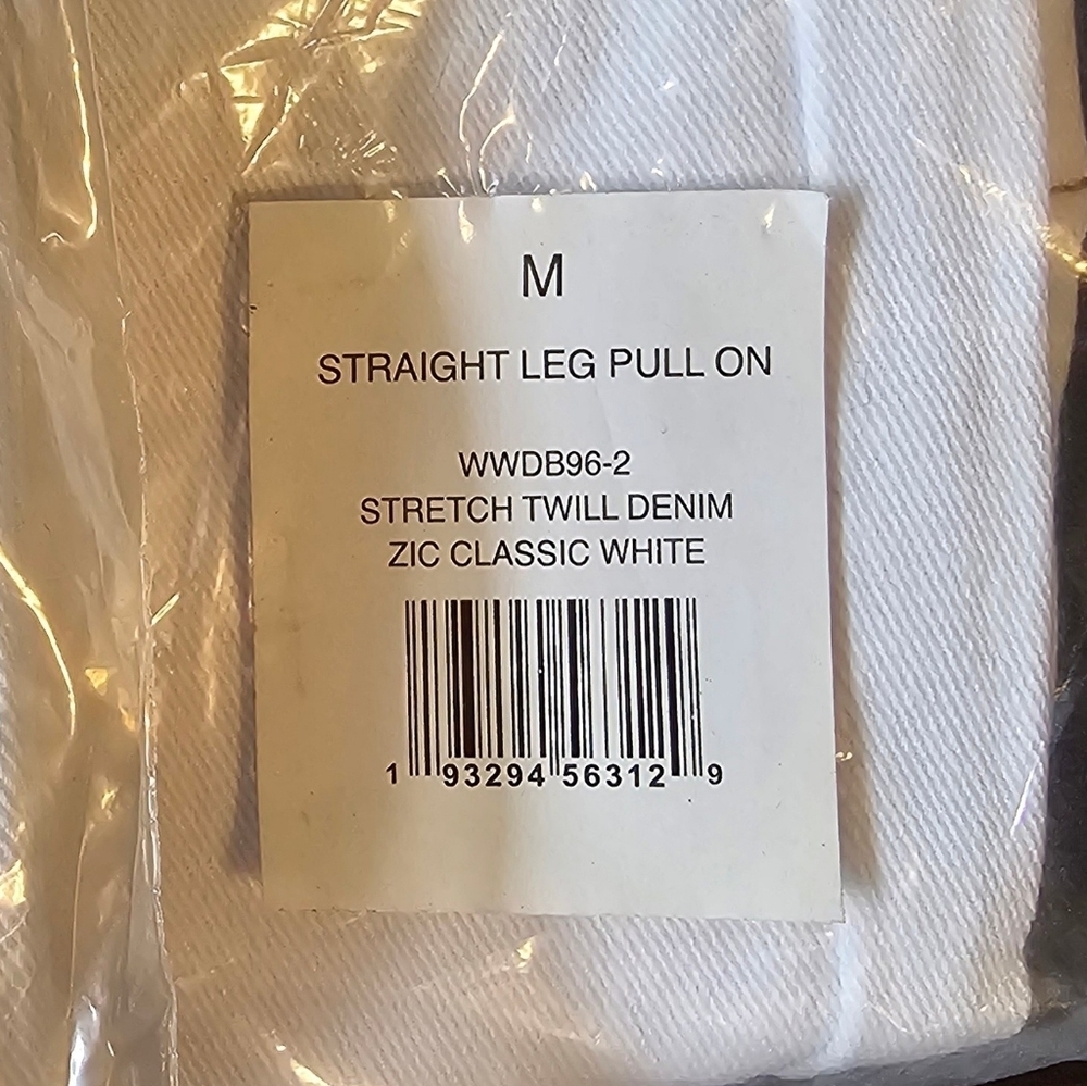 WeWoreWhat White Straight Leg Pull On Stretch Twill Denim Pants, Sizeโ Medium - Picture 11 of 15